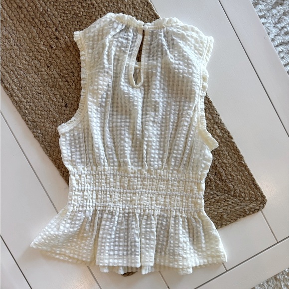 NWT Anthropologie Maeve Smocked White Lace Tank - Picture 4 of 5